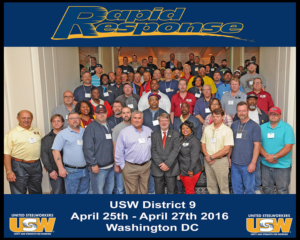 2016 USW D9 Rapid Response Delegation. 